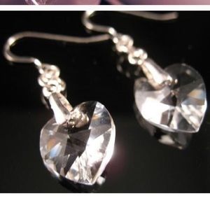 🩷❤️SWAROVSKI RLDesigns Edward clear silver heart sterling earring